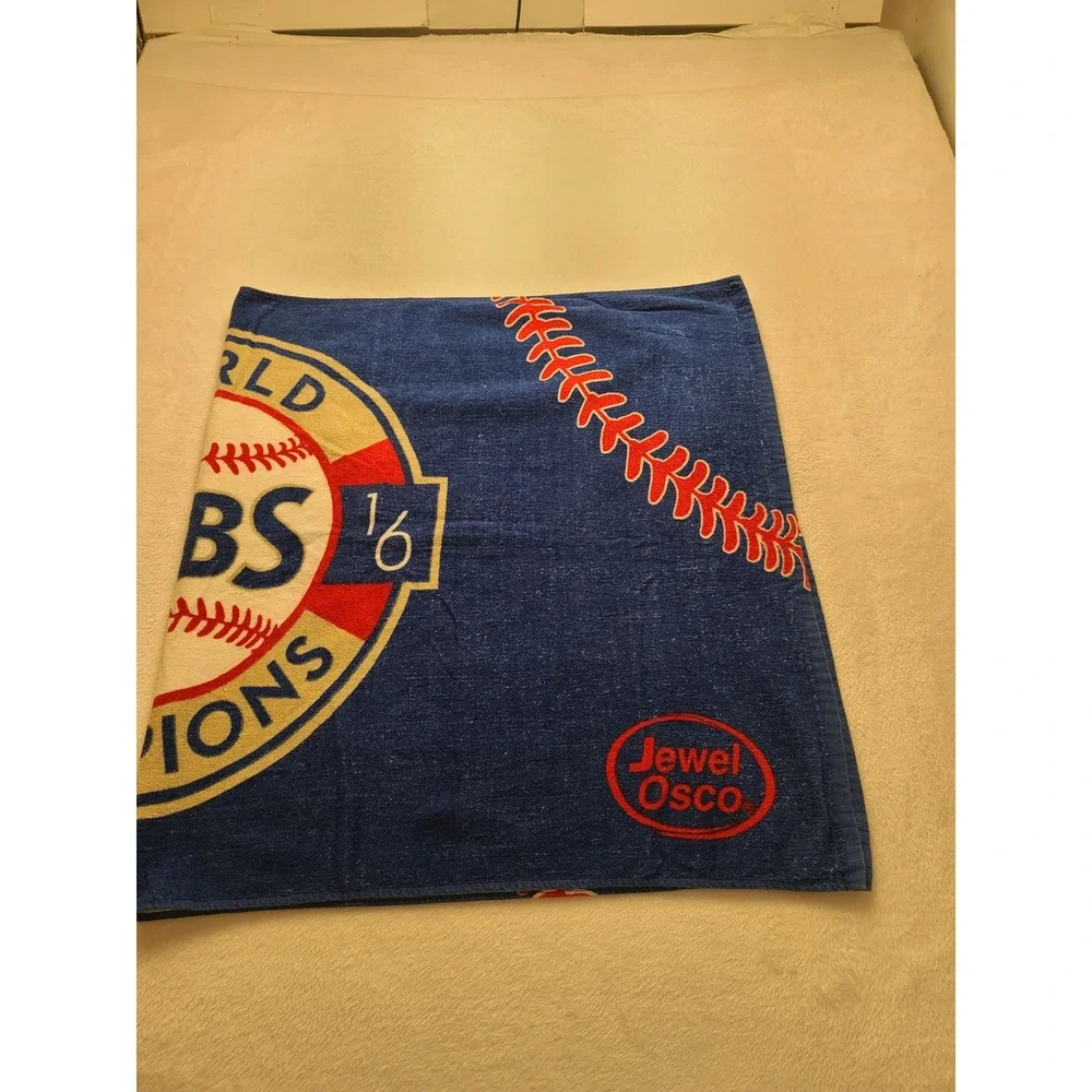 Chicago Cubs 2016 World Series Champions Beach Towel Blue Cotton Jewel-Osco MLB